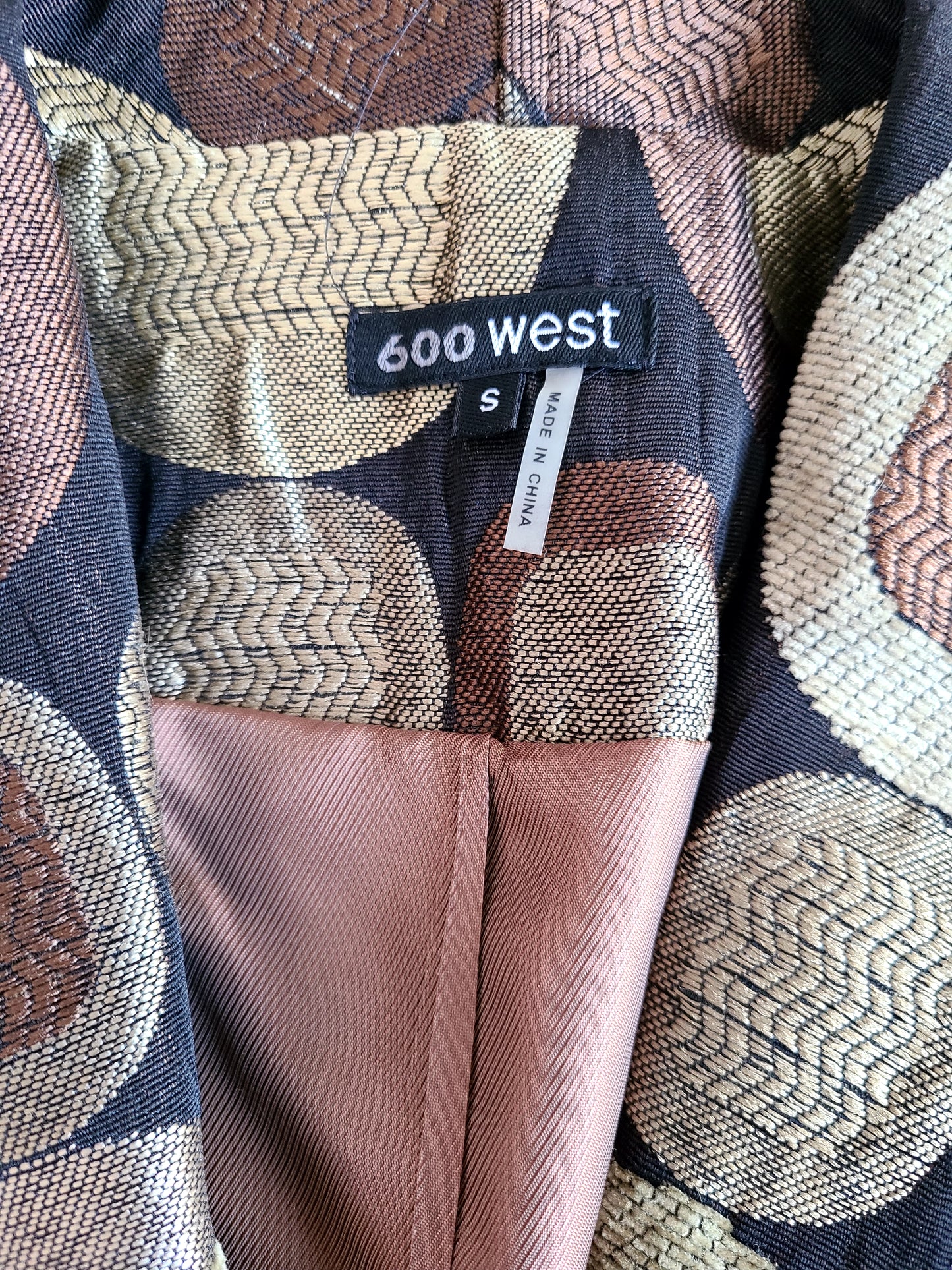 600 West Sixties Print Jacket - Size Small
