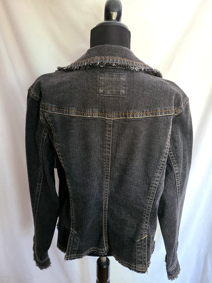 Live A Little Dark Denim Jacket | Size XL