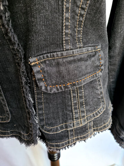 Live A Little Dark Denim Jacket | Size XL