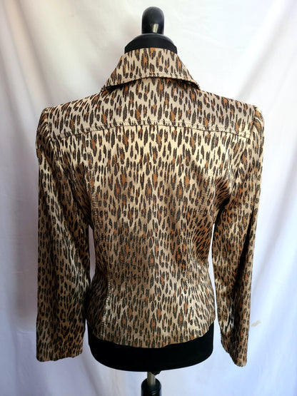 Caché Brand Animal Print Jacket | Size 6