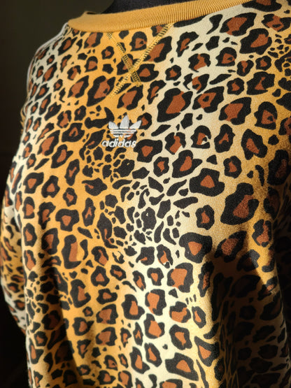 Adidas Brand Cheetah Print Sweatshirt | Size Small / Medium