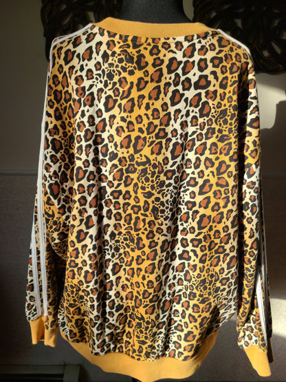 Adidas Brand Cheetah Print Sweatshirt | Size Small / Medium