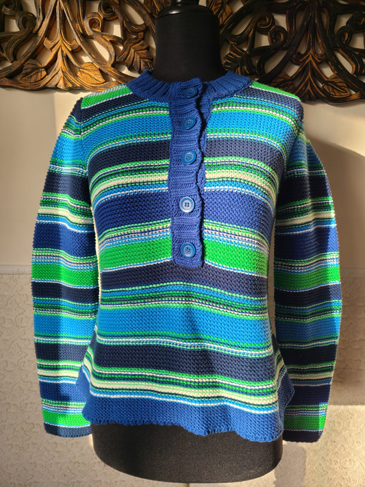 NWT Liz Clairborne Striped Cotton Sweater | Size Small