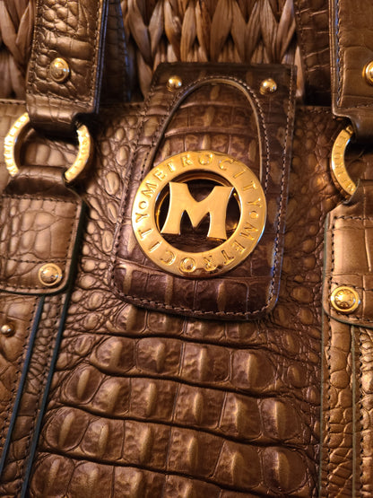 Metrocity Brand Bronze Leather Handbag