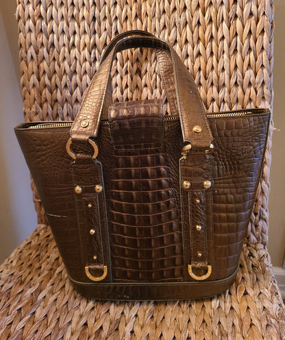 Metrocity Brand Bronze Leather Handbag