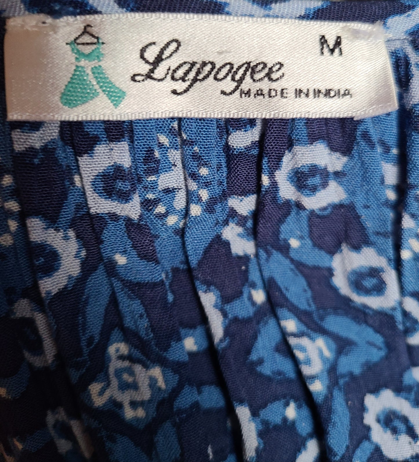 Lapogee Cotton Batik Scoop Neck Dress | Size M