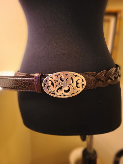 Vintage Brighton Brown Leather Belt - Size 36