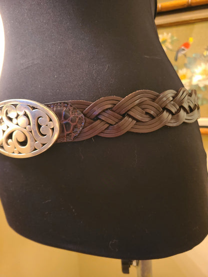 Vintage Brighton Brown Leather Belt - Size 36