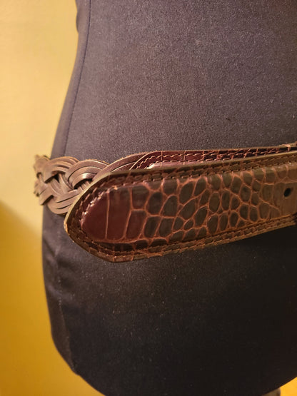 Vintage Brighton Brown Leather Belt - Size 36