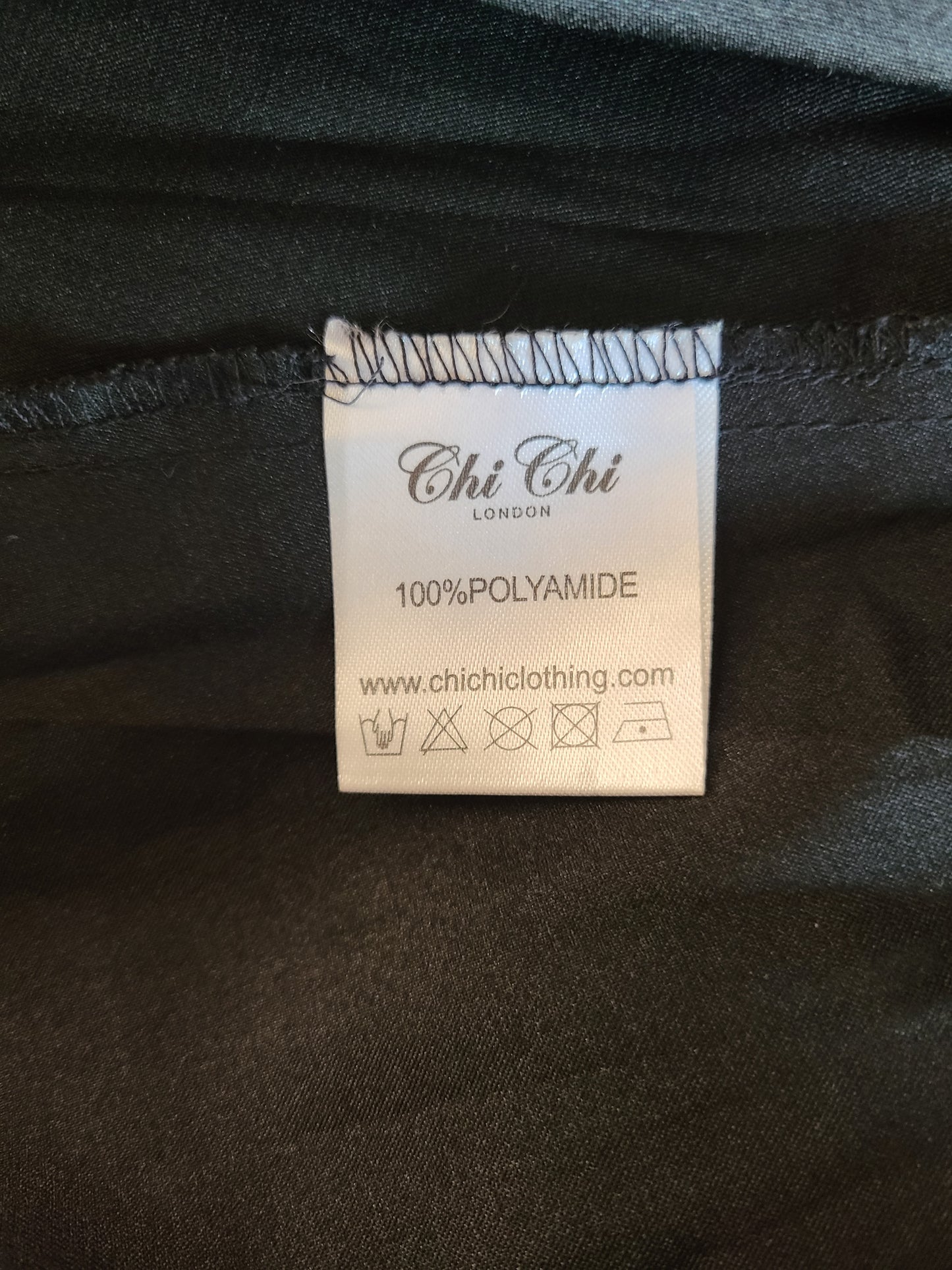 Chi Chi London Skirt Black And Metallic Silver | Size 6