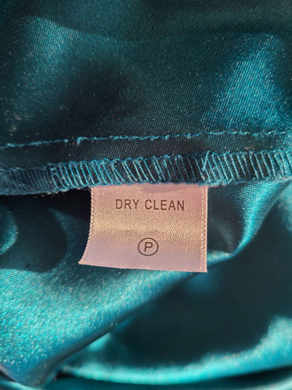 Vintage Chadwick's of Boston | Teal With Embellished Sheer Overlay Skirt | Size 8