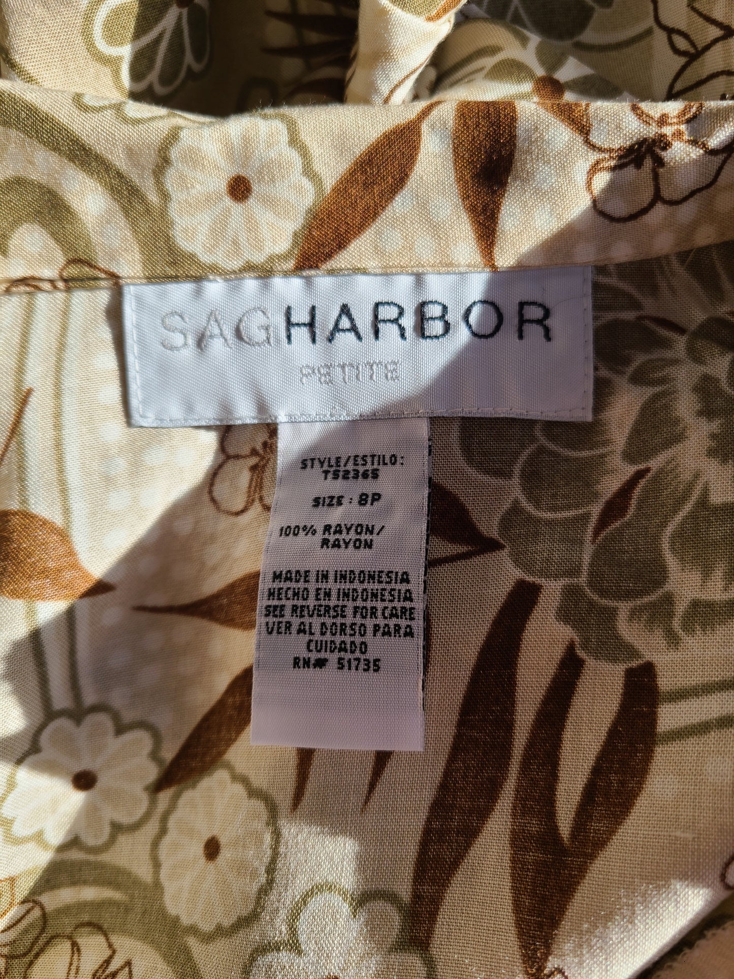 Vintage | Sag Harbour Blouse & Skirt Set | Size 8P