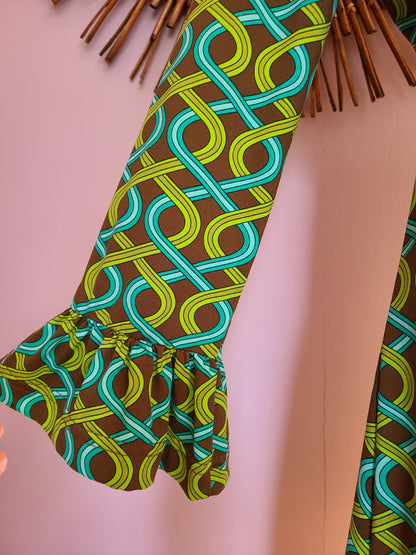 Vintage | Barbara Gerwit Mod Print Dress | Size Large