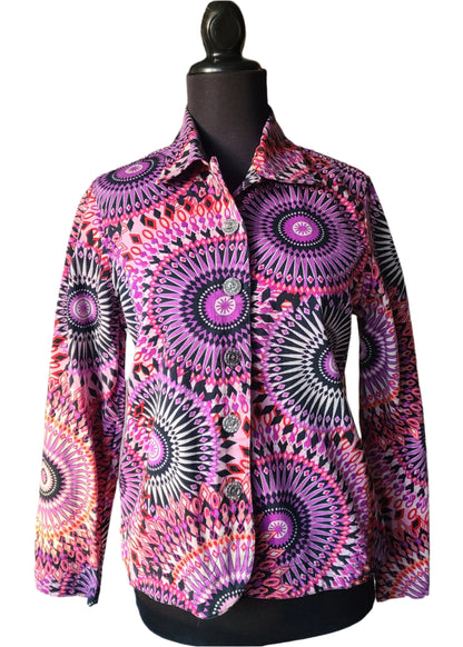 Lifestyle Brand  Psychedelic Print Jacket | Size PM
