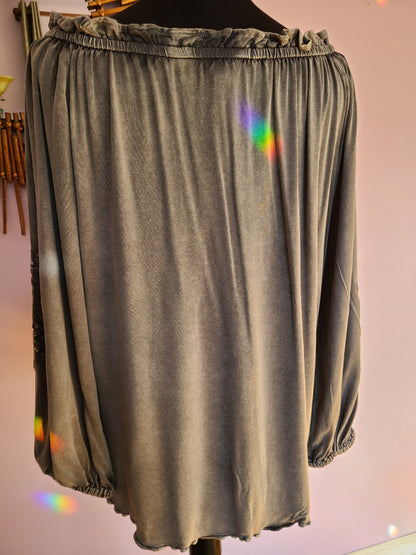 NWT | Solitaire Brand Bohemian Long Sleeve Off Shoulder Blouse | Size L