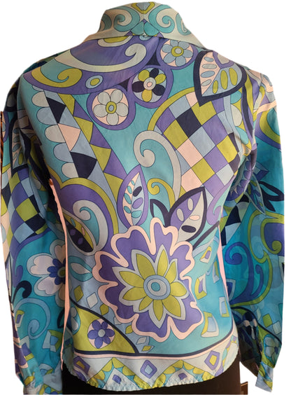 VINTAGE | Petite Sophisticate Long Sleeve Silk Blouse | Size 2