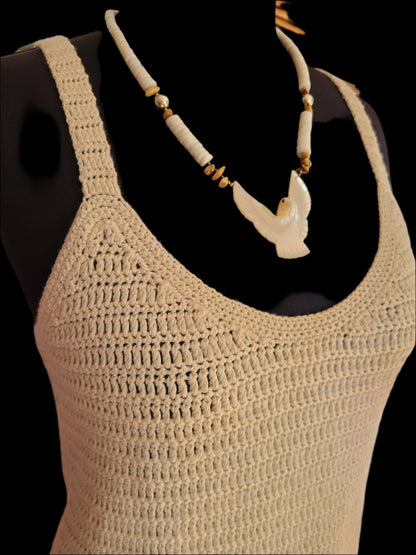 Cloud Chaser Brand Bohemian Macrame Tank | Size L