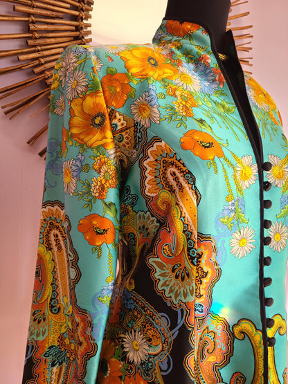 JS Collections Silk Floral Jacket | Size 10