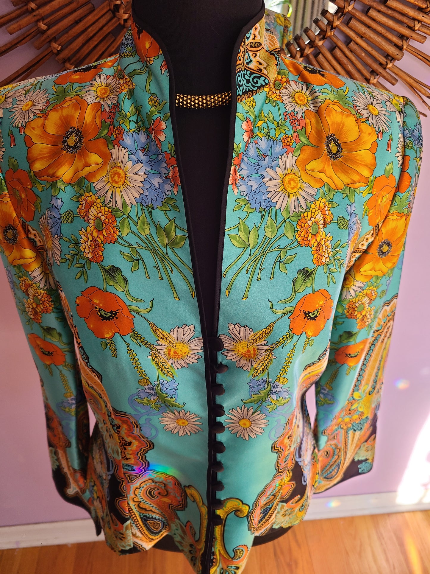 JS Collections Silk Floral Jacket | Size 10