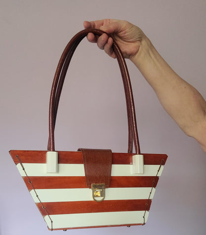 VINTAGE | Bolsos De Madera Drop Handle Handbag