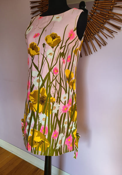 VINTAGE | Sleeveless Cotton Shift Dress | Size S
