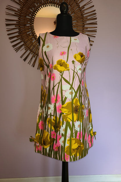 VINTAGE | Sleeveless Cotton Shift Dress | Size S