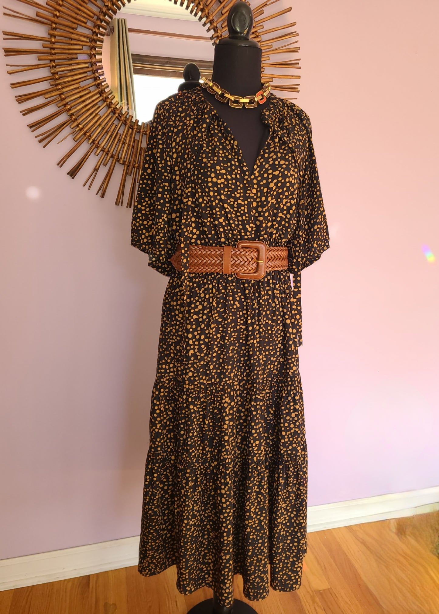 VINTAGE | SCOOP Tiered Midi Dress | Size 8-10