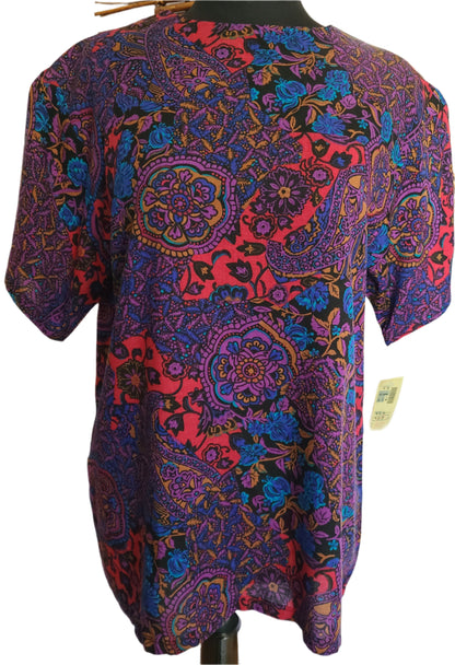 VINTAGE NWT | DIMANCHE Rayon Blouse | Size 10