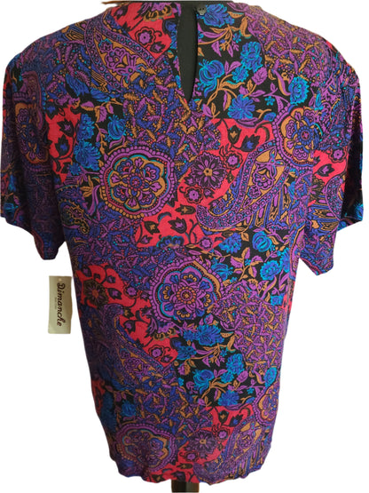 VINTAGE NWT | DIMANCHE Rayon Blouse | Size 10