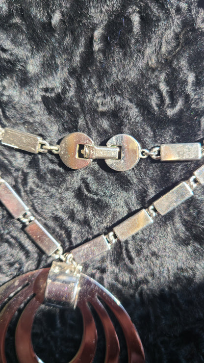 VINTAGE | 1970s Modernist Silver Pendant Necklace
