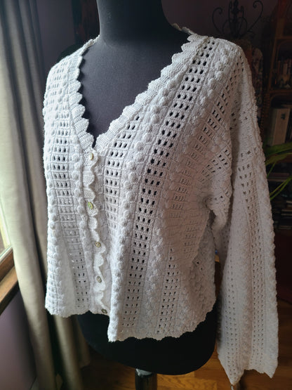 VINTAGE | Renee Hauer Cotton Cardigan | Size M-L
