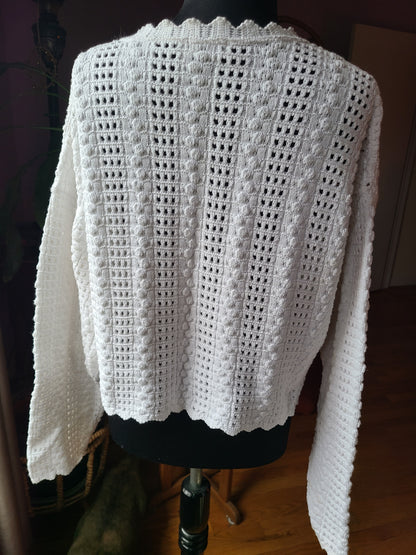 VINTAGE | Renee Hauer Cotton Cardigan | Size M-L