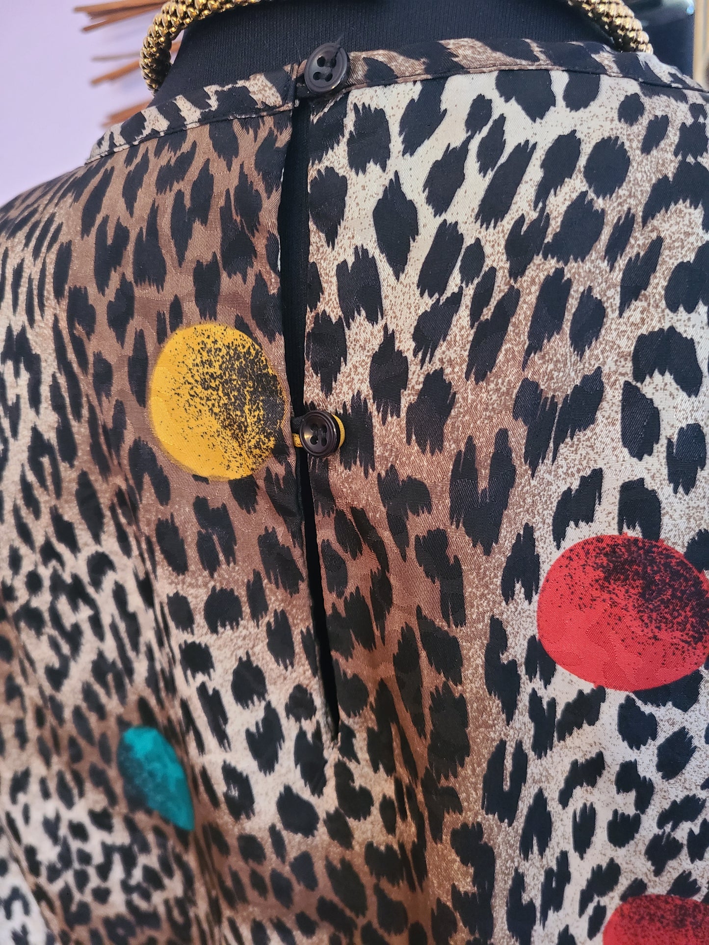 VINTAGE | Nicola Cheetah Mixed Print Blouse