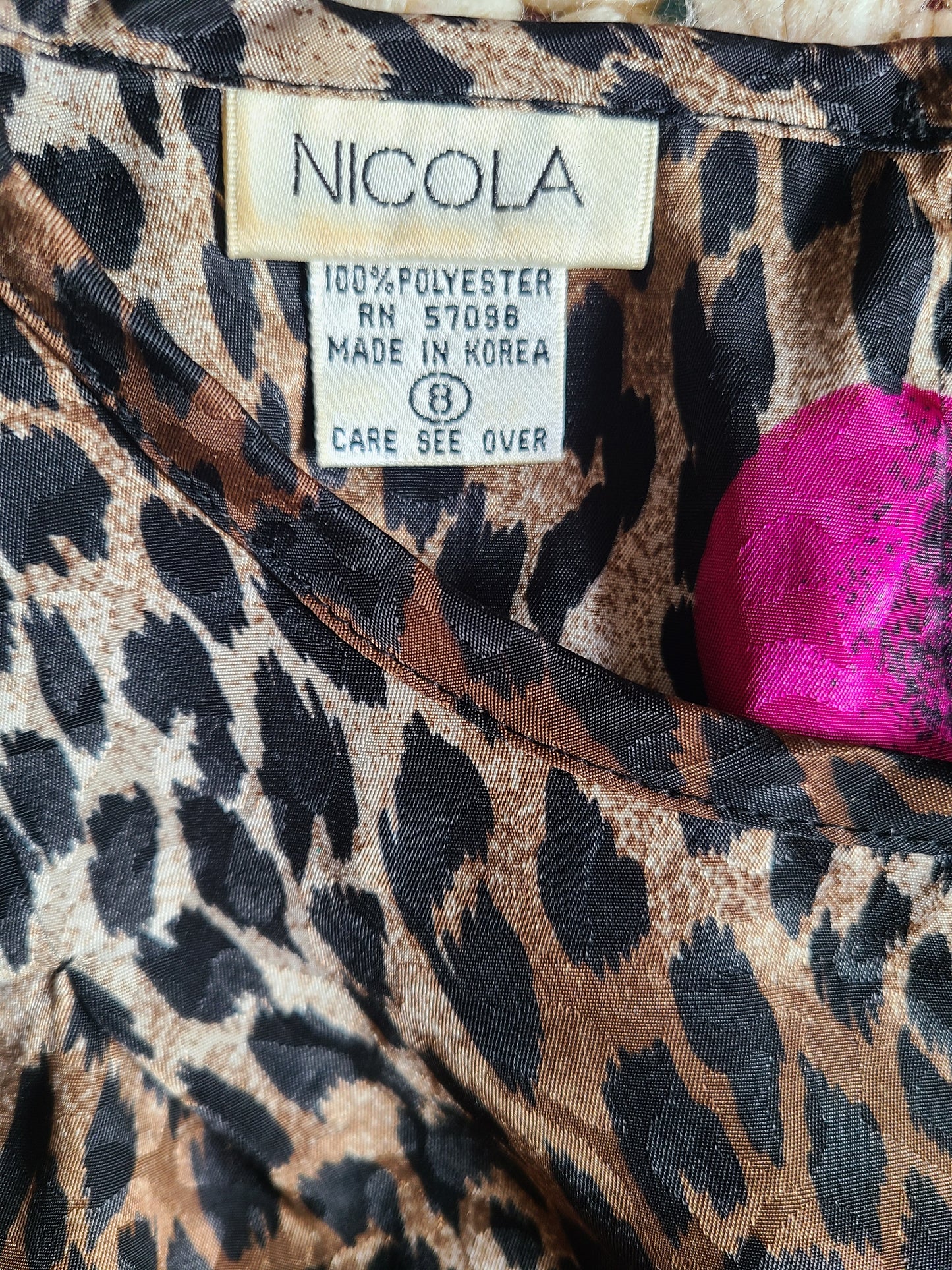 VINTAGE | Nicola Cheetah Mixed Print Blouse