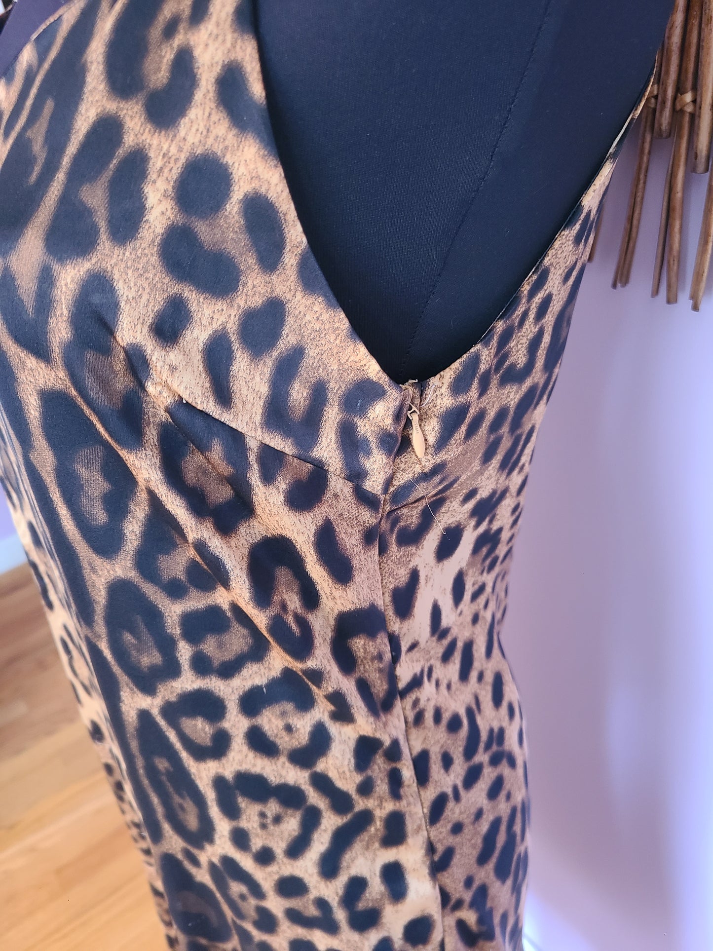 BooHoo Cheetah Print Slip Midi Dress | Size 8