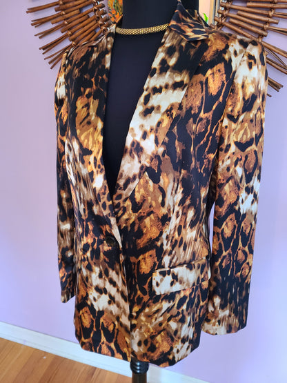 KASPER Animal Print Blazer