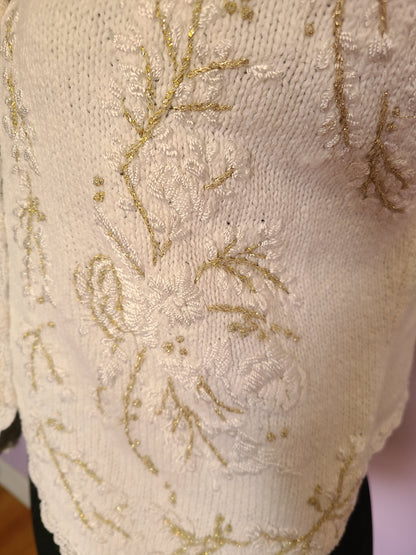 VINTAGE | Heirloom Collectibles Knit Embroidered Vest | Size L