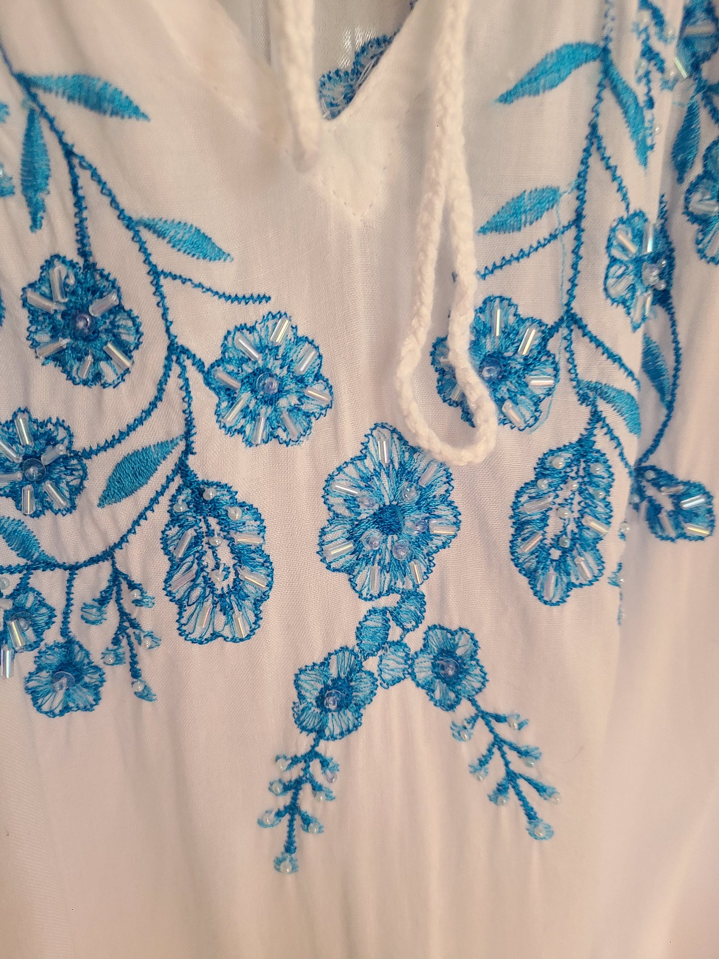 Peasant On or Off Shoulder Blouse | Size Large