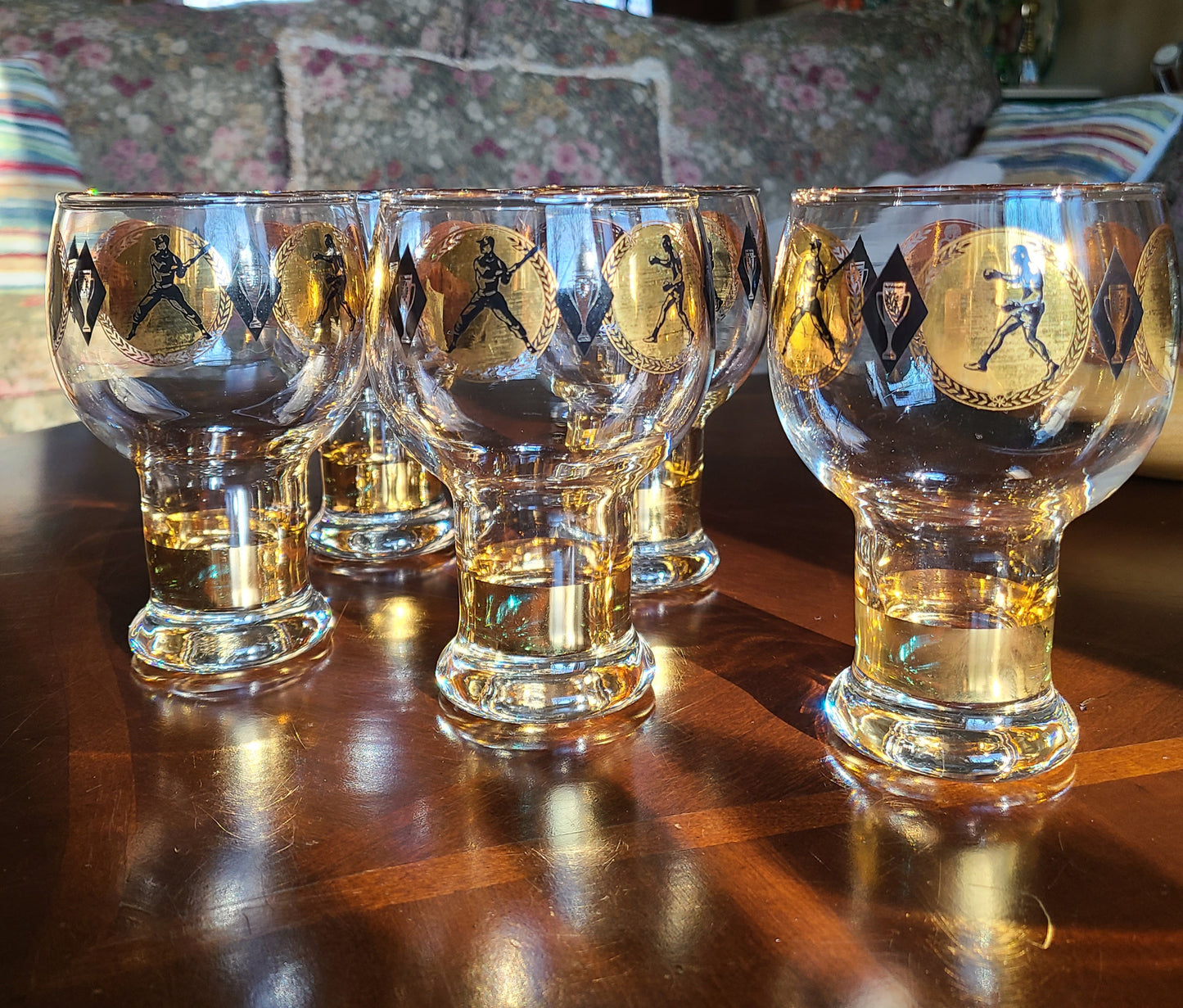 VINTAGE | Federal Glass Bubble Pilsner Glasses | Set of 6