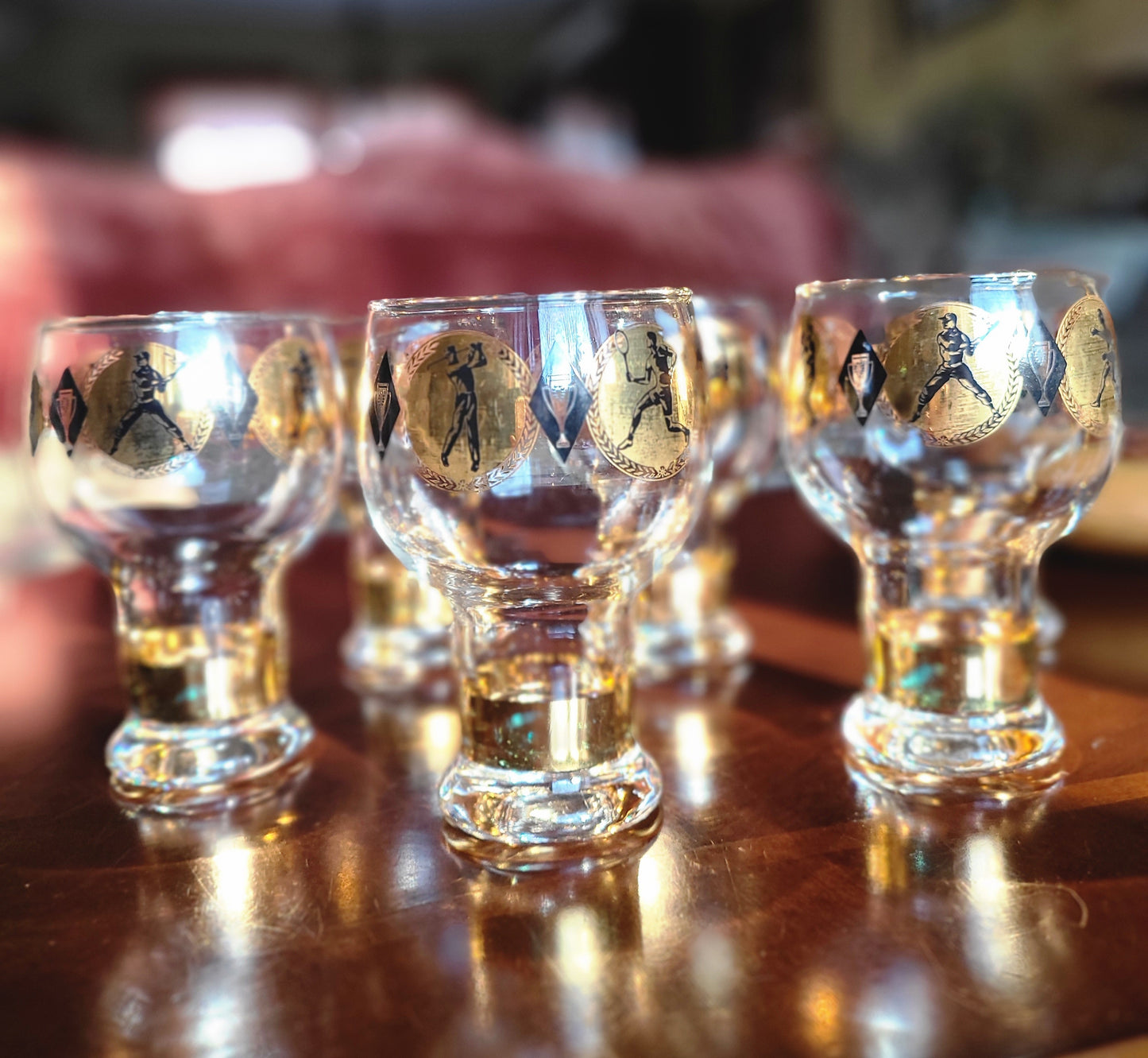 VINTAGE | Federal Glass Bubble Pilsner Glasses | Set of 6