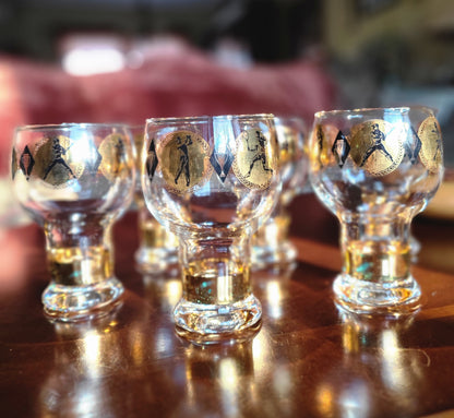 VINTAGE | Federal Glass Bubble Pilsner Glasses | Set of 6