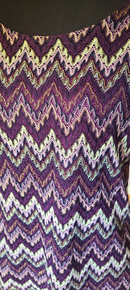 Roz Ali Chevron Print Sweater | Size Medium