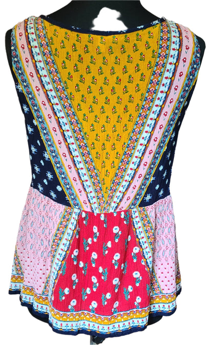 Patrons of Peace Boho Tank Top | Size Medium