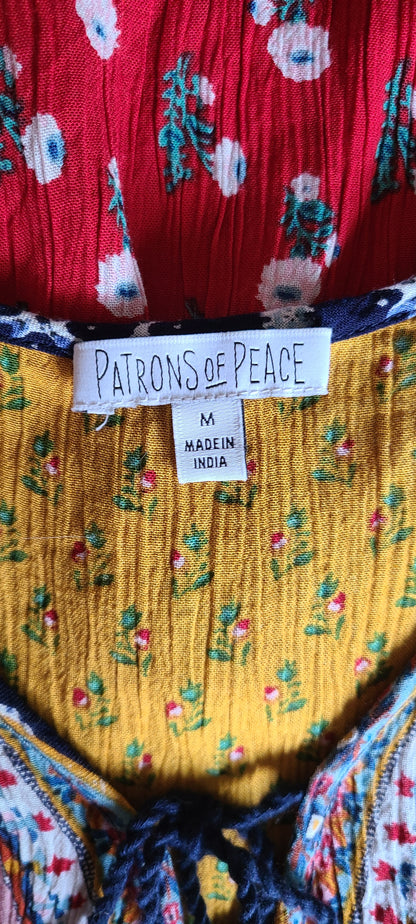 Patrons of Peace Boho Tank Top | Size Medium
