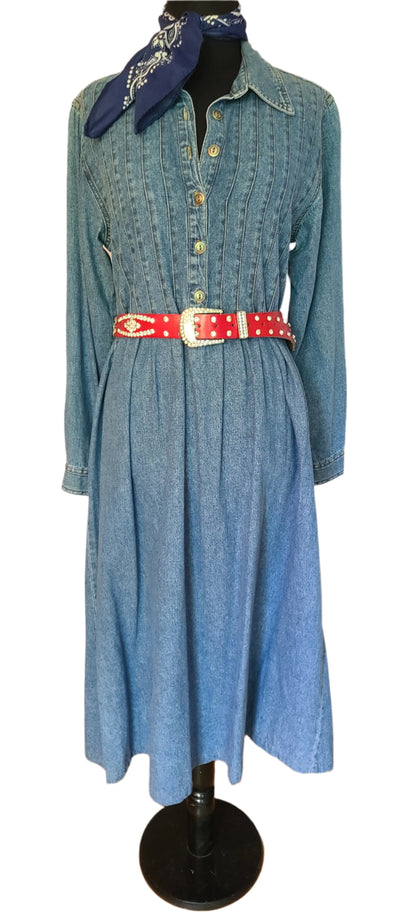 VINTAGE | Denim & Co Denim Dress | Size Small