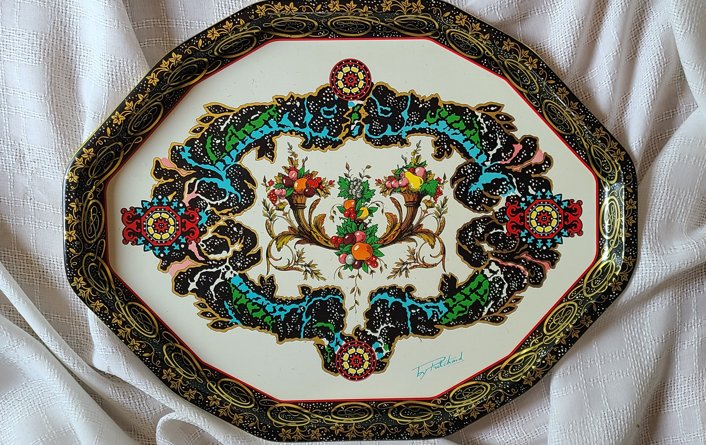VINTAGE Daher Metal Serving Tray