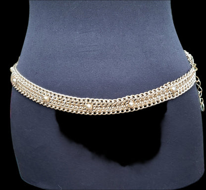 Vintage Gold Tone Chain Link Belt, 80s belt, Chain belts, 