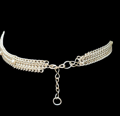 VINTAGE Gold Tone Metal Belt | Size Small