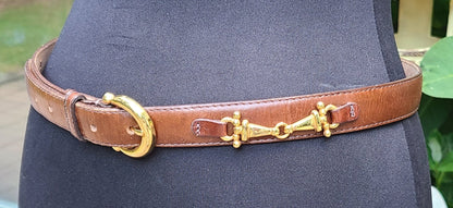 Talbot's Genuine Leather Belt with Horsebit Detail | Size Large