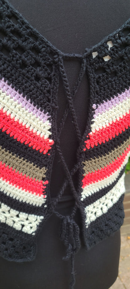 En Creme Crochet Tank Top | Size Medium/Large